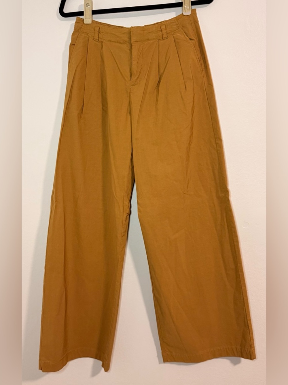 Anthropologie Pants Womens Brown Paperbag Wide Leg Casual Size 0